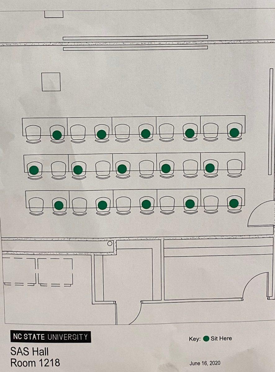 Plans will be placed outside each classroom depicting where students are designated to sit, according to Liz Moore, a facility planner in the Office of the University Architect. Faculty will also have a copy of these seating plans.&#160;