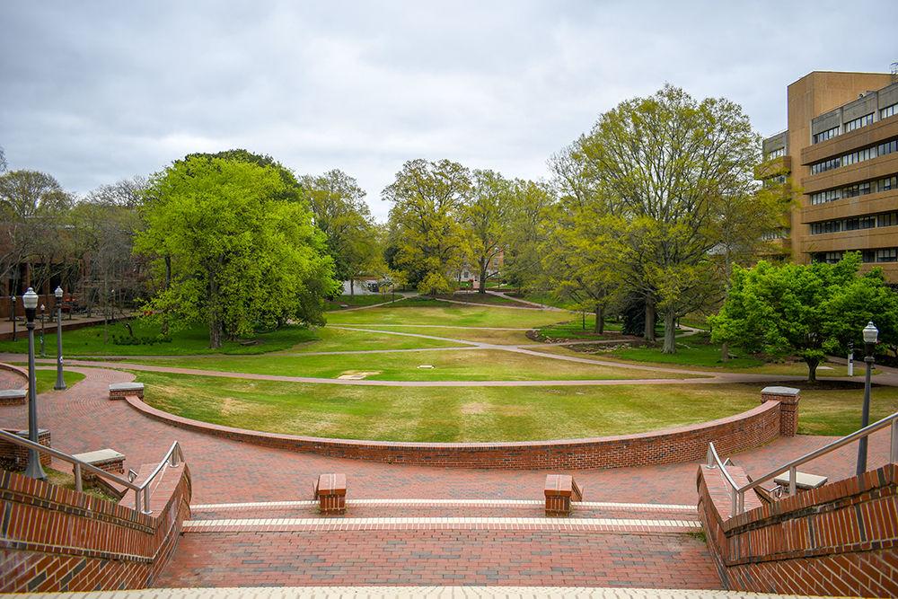The Court of North Carolina is empty on Thursday, March 26, 2020 after NC State University limits its operation due to the recent outbreak of the novel Coronavirus in North Carolina.