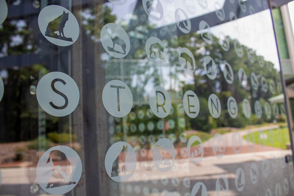 The reflection of the Talley Student Union spire is seen on the Student Media photo walk on Saturday, Aug. 8th, 2020.