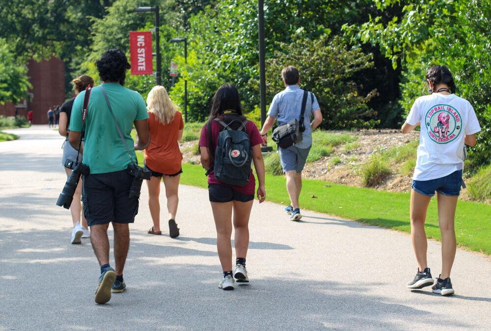 Students are lead on a photo walk around campus on Saturday, Aug. 8th, 2020. The walk gave students the opportunity to learn more about camera basics and photo editing.