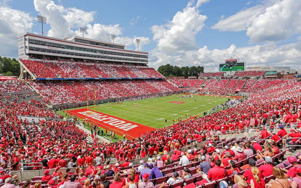 56,166 fans pack Carter-Finley Stadium on Saturday, Sept. 16, 2017. The Wolfpack beat Furman 49-16.