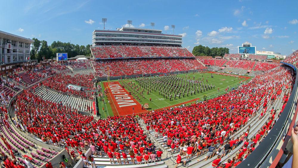 The band plays as the crowd takes their seats prior to kickoff. NC state struggled in the run but excelled through the air with 309 passing yards. NC State came away with a 24-13 win over James Madison on Saturday, Sept. 1 in Cater-Finley Stadium.