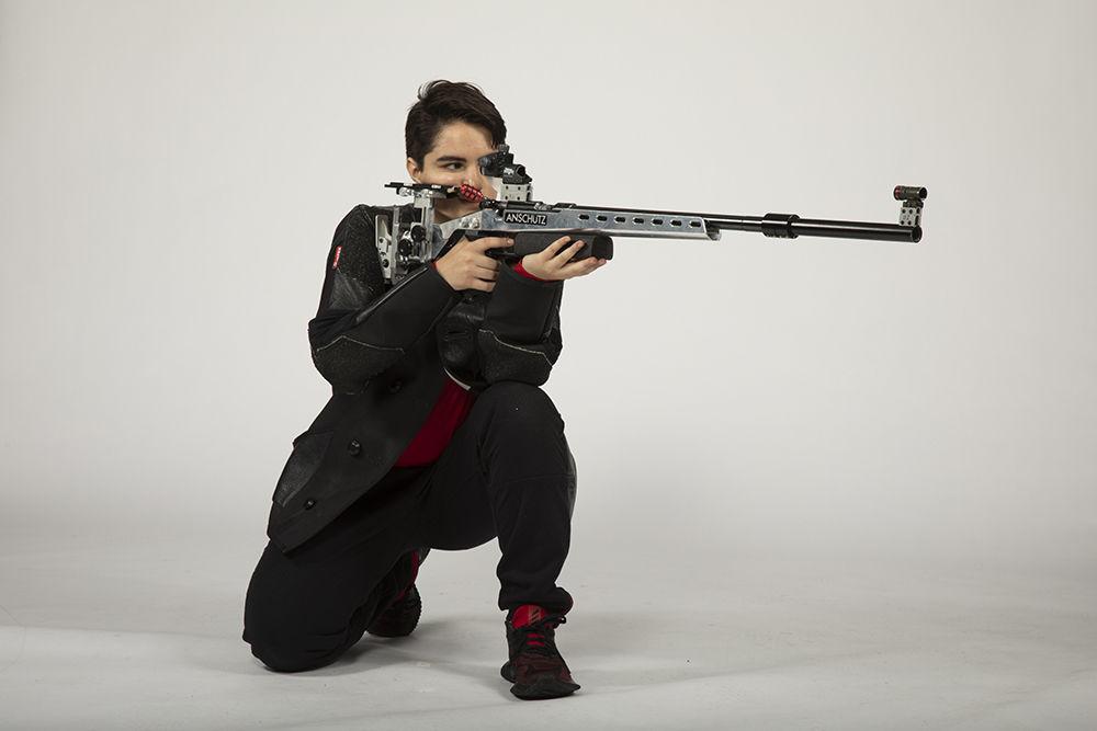 Claire Spina, a senior from Virginia,&#160;has appeared regularly in rifle matches since she joined the team freshman year.