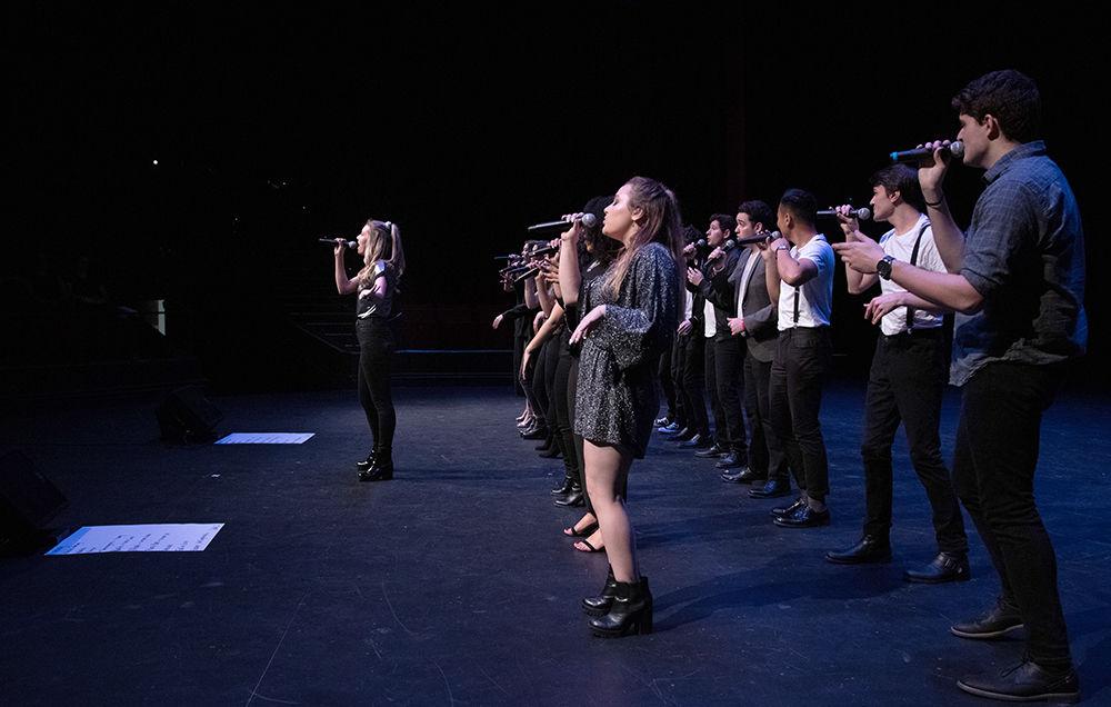 Mezzo-soprano Kristen Lovell of Wolfgang A Cappella and fourth-year studying biomedical engineering performs Greedy on Thursday, April 18, at Stewart Theatre. Lovell is a music Director for Wolfgang A Cappella.
