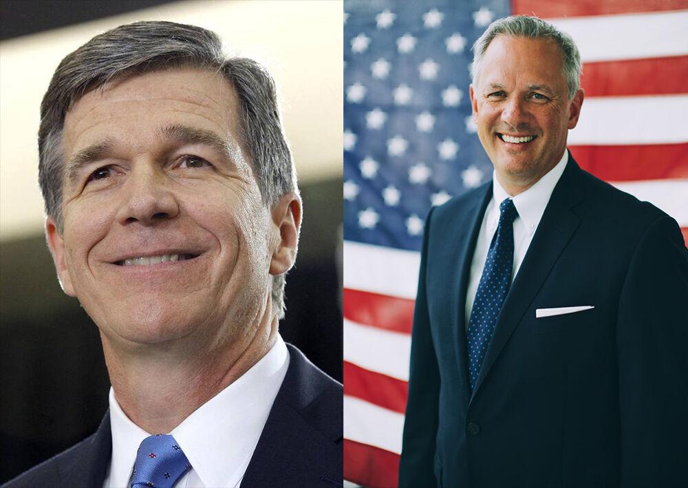 Roy Cooper, left, via Wikimedia Commons. Dan Forest, right,&#160;via Wikimedia Commons
