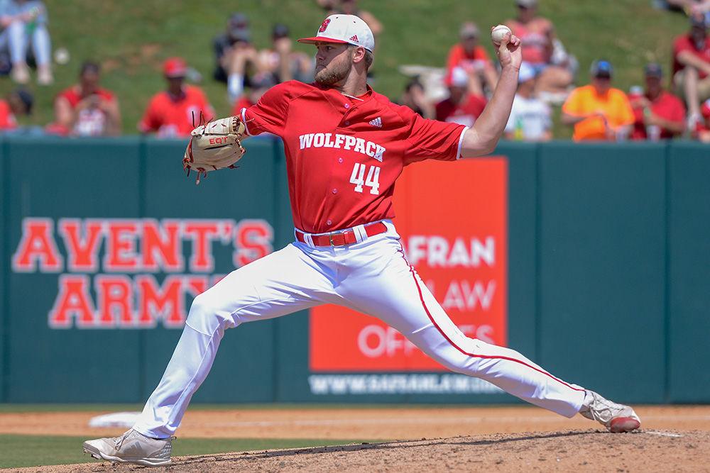 Sophomore pitcher Kent Klyman pitches in the game versus Army on Sunday at Doak Field. The Wolfpack beat the Black Knights 11-1.
