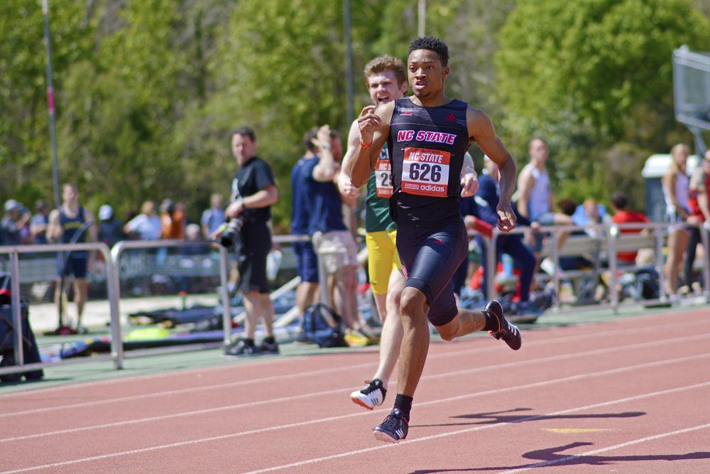 Freshman Alan Alvarez competes at the men&#8217;s 400-meter dash during the Raleigh Relays on Friday, March 29, 2019 at Paul Derr Track &amp; Field Facility. Alvarez placed 29th in the event with a time of 49.64.