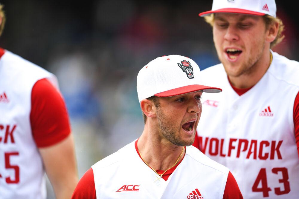 Junior infielder J.T. Jarrett celebrates during the ACC Championship game against Duke on Sunday, May 30, 2021, held at the Truist Field in Charlotte.&#160;