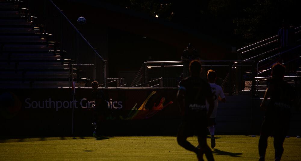 NCFC midfielder Selmir Miscic takes a corner kick against Fort Lauderdale CF on Saturday, June 5, 2021 at WakeMed Soccer Park. Miscic scored one goal as NCFC lost 2-1.