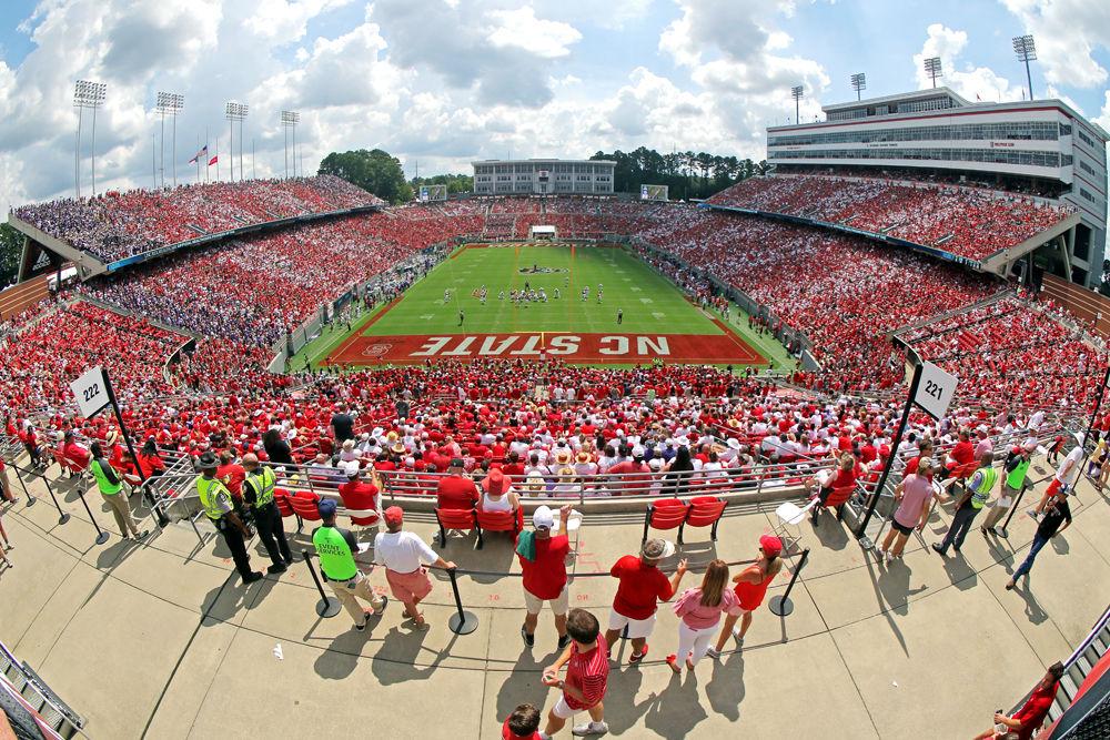 Over 56,000 fans decked in black and white watch the Wolfpack come away with a 24-13 win over James Madison on Saturday, Sept. 1, 2018 in Carter-Finley Stadium.