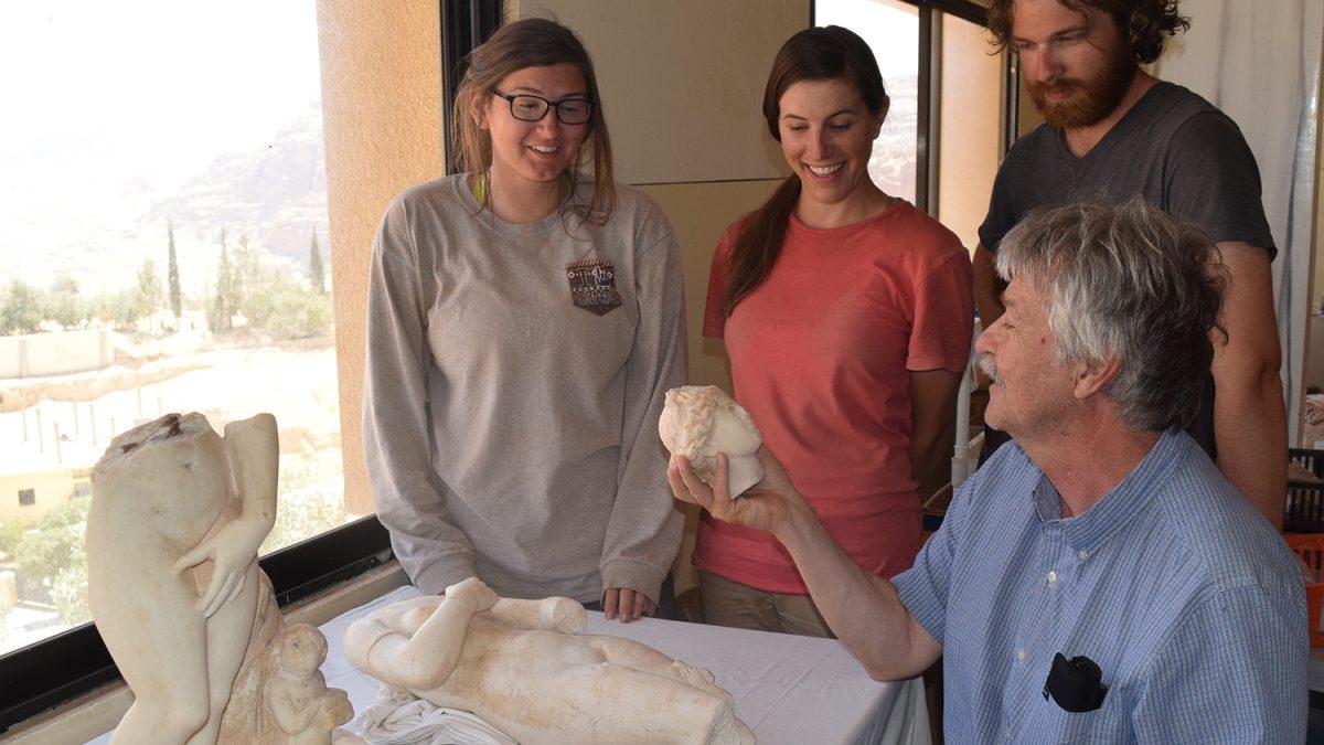 Tom Parker with Aphrodite and NC State students