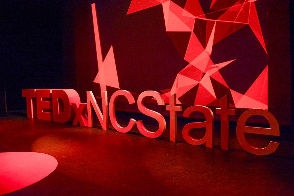 The audience prepares to attend the TEDxNCState event on Friday, Feb. 21, 2020 at Titmus Theatre. The theme of the event was 'Shattered' and featured talks from students, alumni and community members.