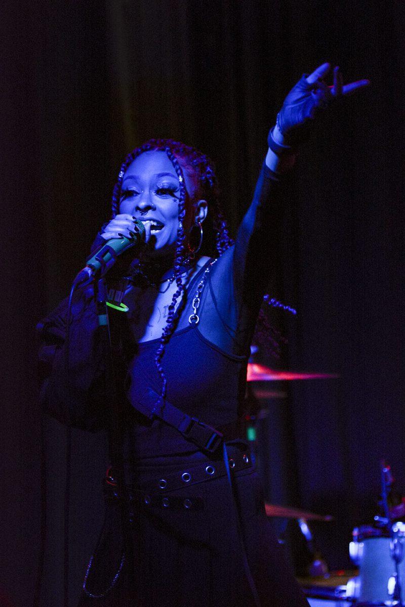 NunAfterHours sings during the 18th annual Double Barrel Benefit hosted by WKNC at the Pour House Music Hall in Raleigh on March 12, 2022. The Double Barrel Benefit is a fundraiser that accounts for 6%&#160;of WKNC&#8217;s annual income.