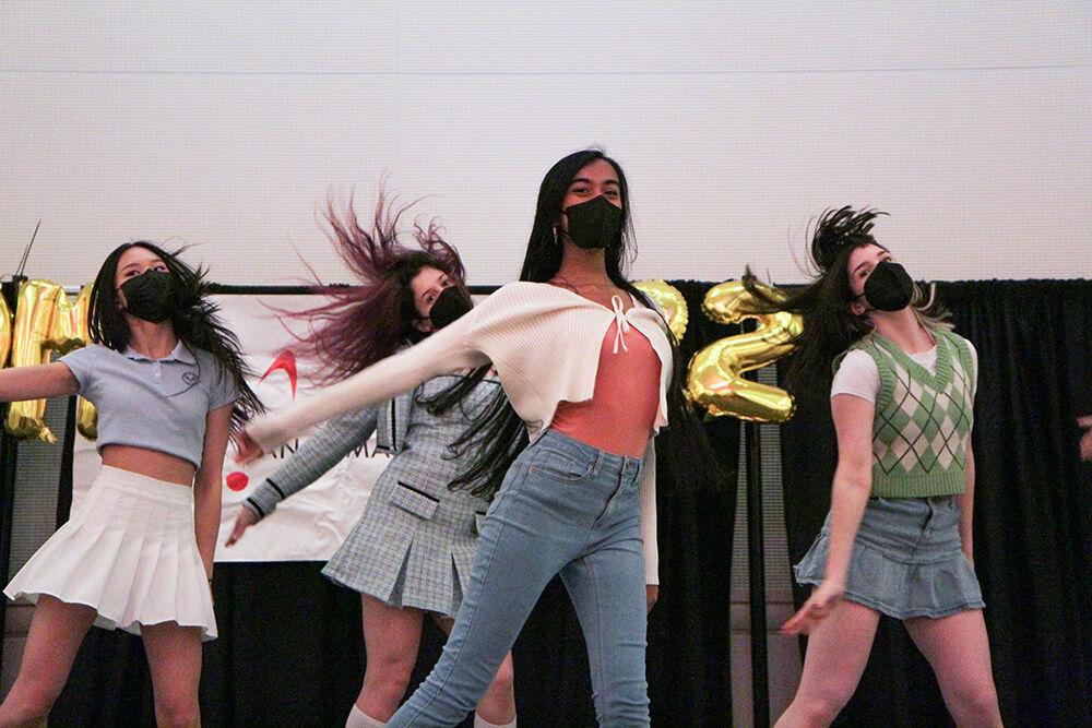 The KPACK dance group dances on stage on Saturday, March 6, 2022 at the Dance Marathon. The Dance Marathon was a 12-hour event meant to raise money for Duke Children's Hospital.