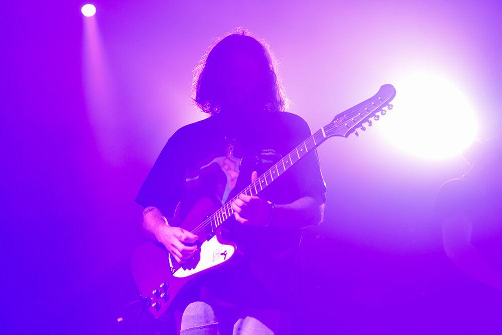The Band CAMINO guitarist Spencer Stewart plays "Less Than I Do" during The Band CAMINO concert at the Ritz in Raleigh on Friday, April 22, 2022.