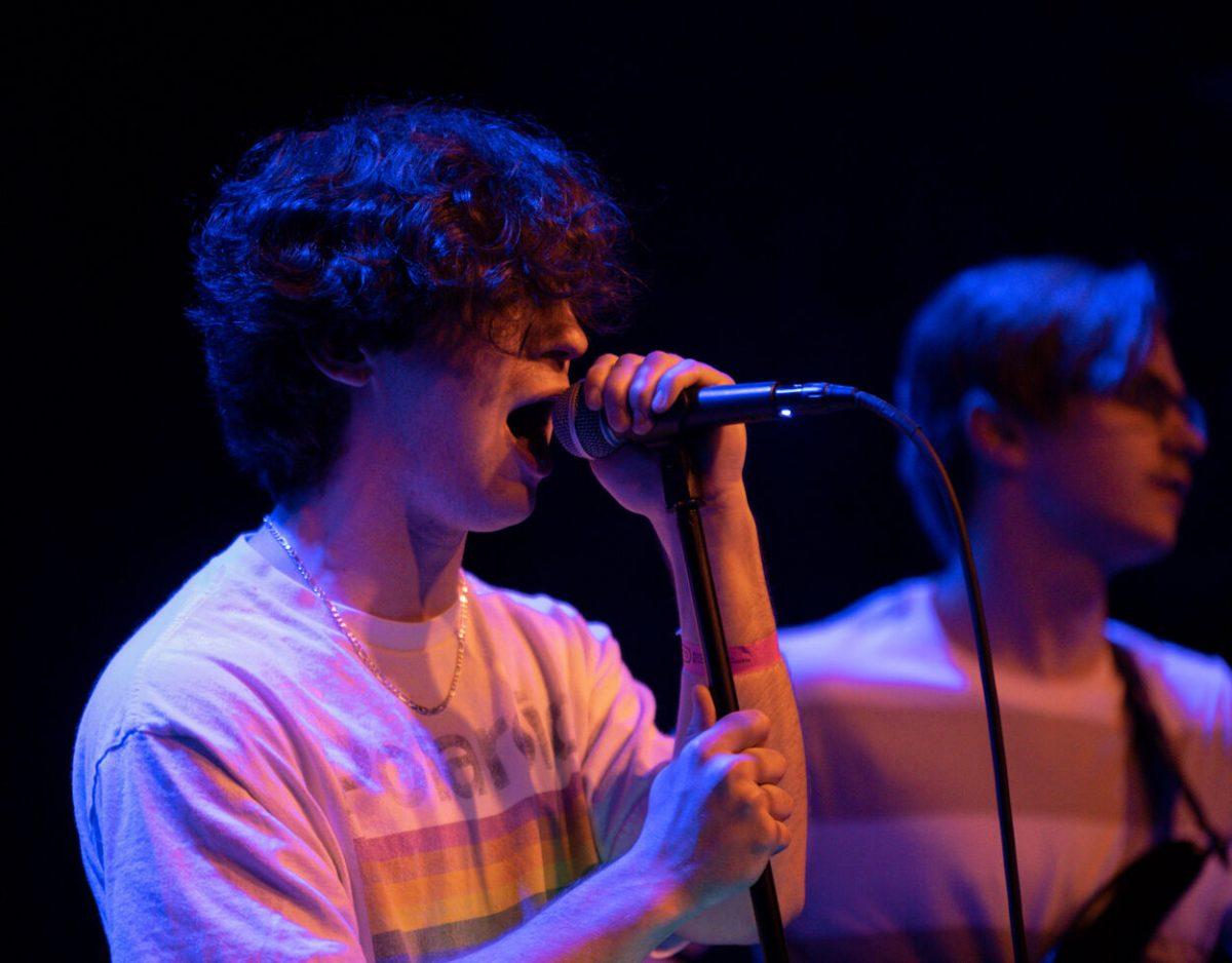 Alec O'Brien sings during Raygun Superstar's performance at Motorco Music Hall in Durham, NC, on Friday,&#160;April 29, 2022.