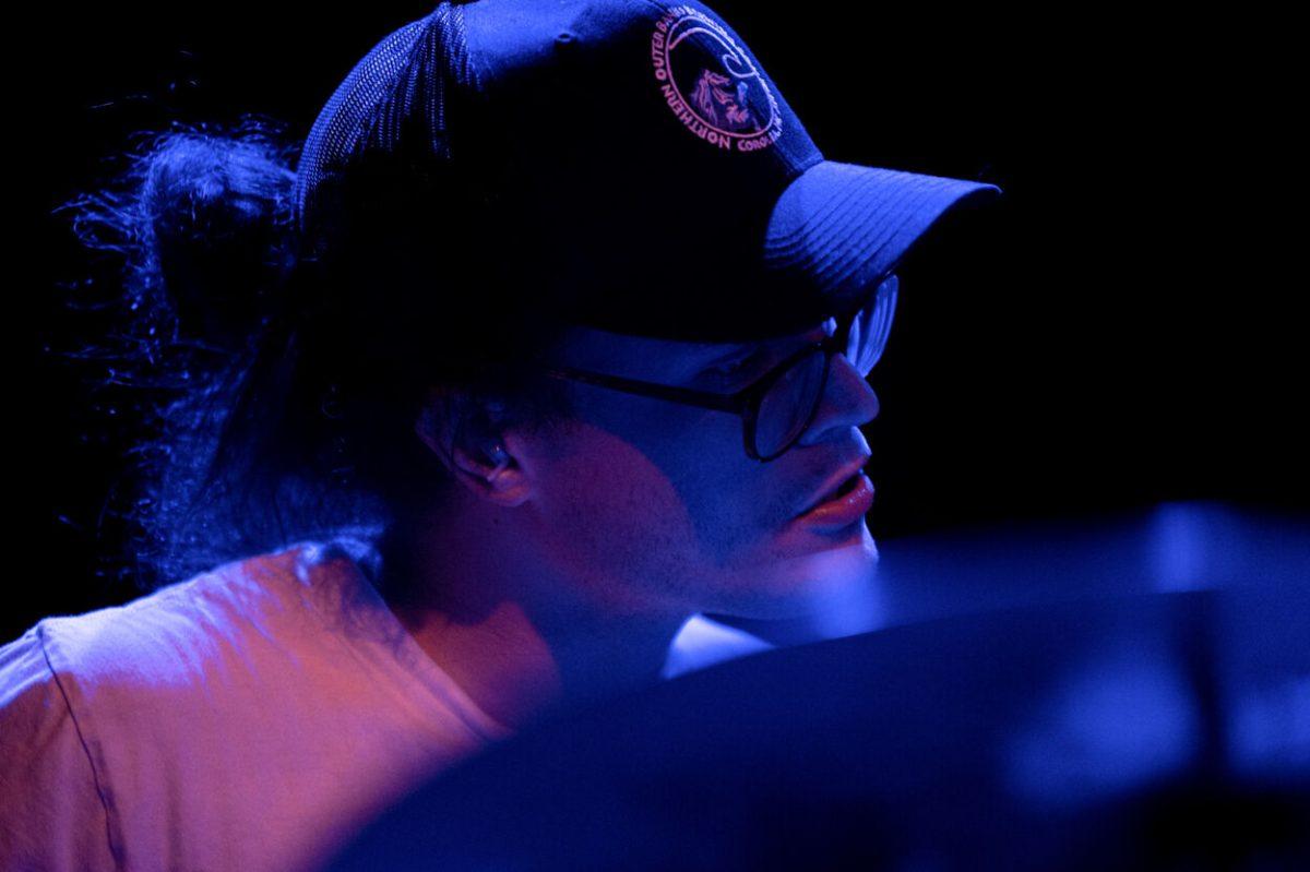 Alex Shoop plays the drums during Raygun Superstar's performance at Motorco Music Hall in Durham, NC, on Friday,&#160;April 29, 2022.