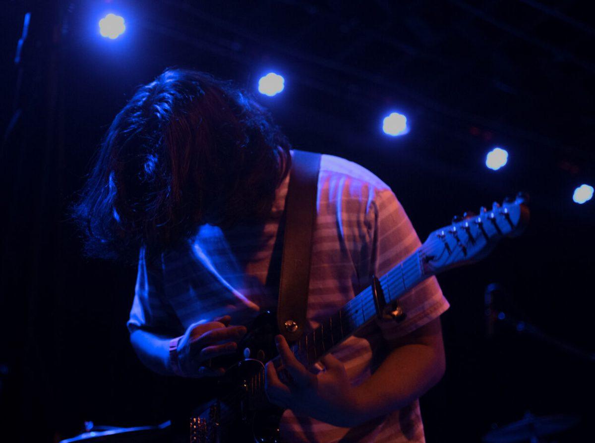 Jack O'Brien plays guitar during Raygun Superstar's performance at Motorco Music Hall in Durham, NC, on Friday,&#160;April 29, 2022.