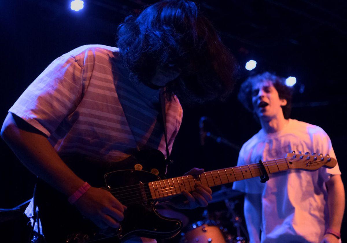 Jack O'Brien plays guitar during Raygun Superstar's performance at Motorco Music Hall in Durham, NC, on&#160;Friday, April 29, 2022.