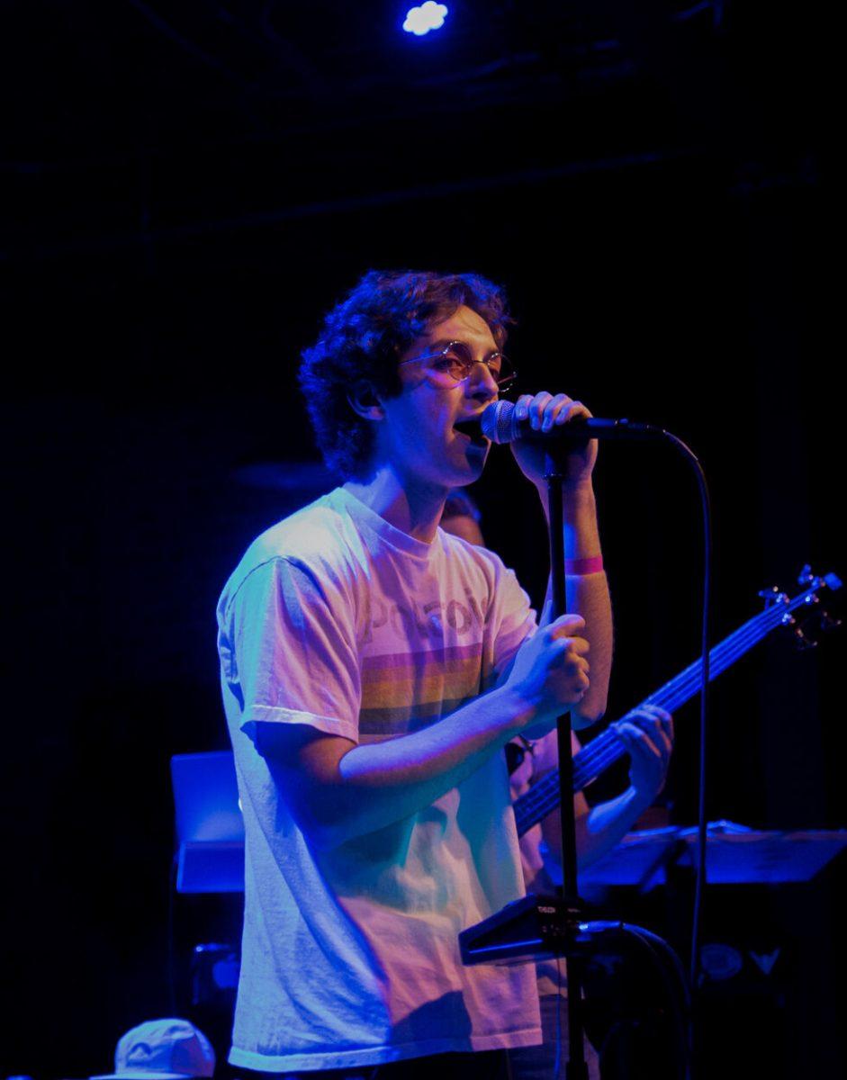 Alec O'Brien sings during Raygun Superstar's performance at Motorco Music Hall in Durham, NC, on Friday,&#160;April 29, 2022.