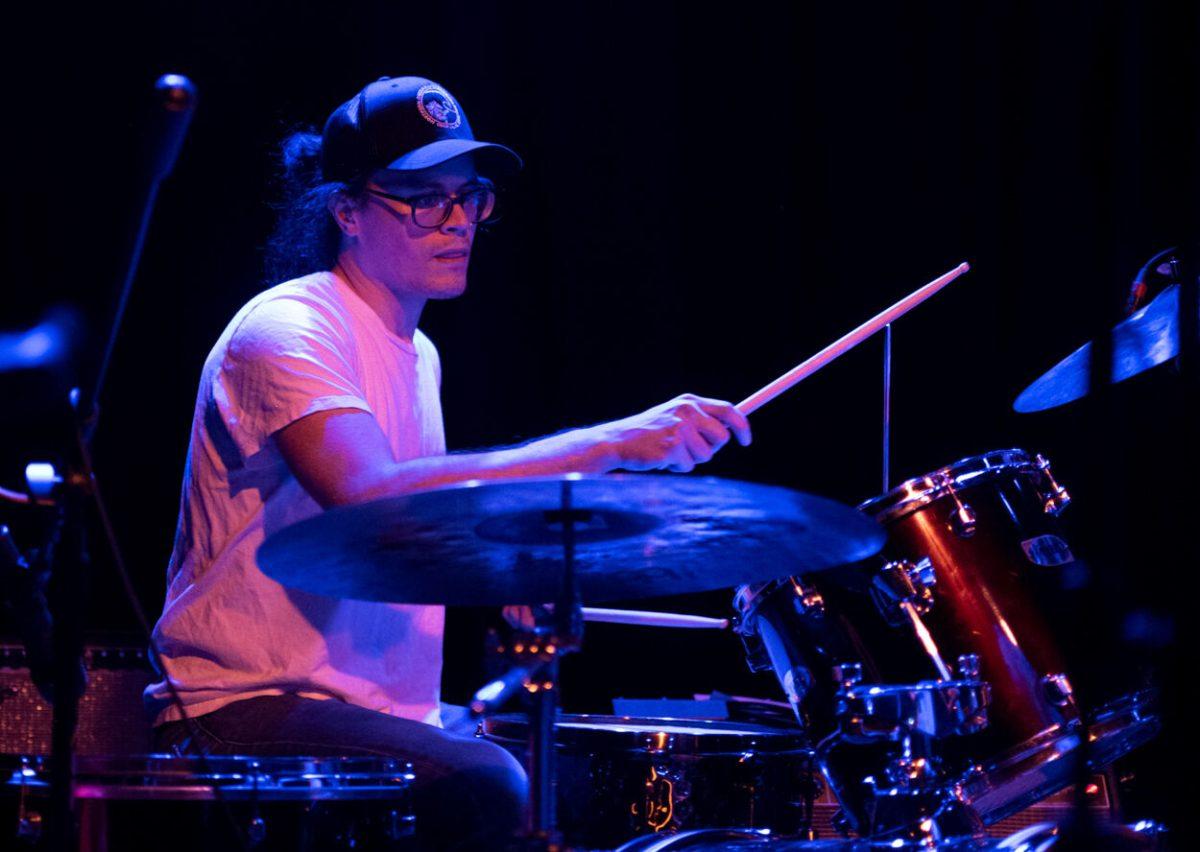 Alex Shoop plays the drums during Raygun Superstar's performance at Motorco Music Hall in Durham, NC, on Friday,&#160;April 29, 2022.