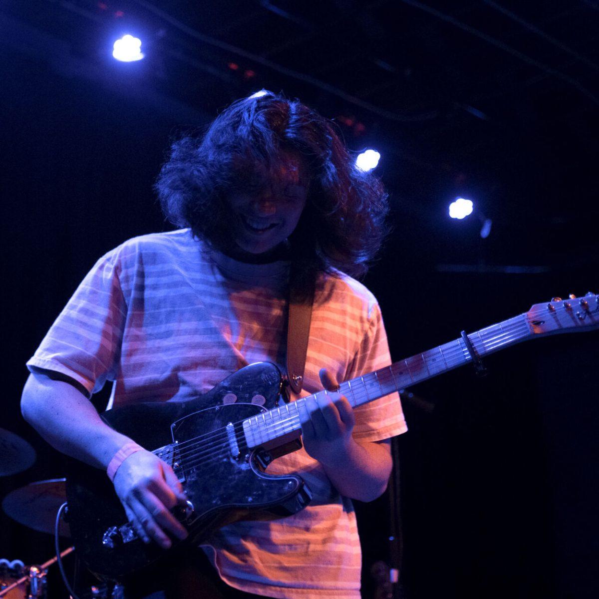 Jack O'Brien plays guitar during Raygun Superstar's performance at Motorco Music Hall in Durham, NC, on Friday,&#160;April 29, 2022.