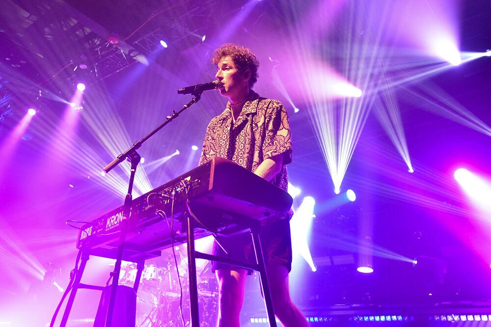 The Band CAMINO singer Jeffery Jordan plays "Less Than I Do" on the piano during The Band CAMINO concert at the Ritz in Raleigh on Friday, April 22, 2022.