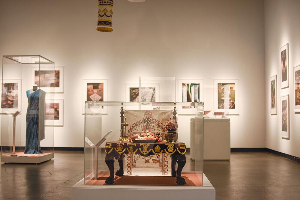 Across the Threshold of India exhibit sits in the Gregg Museum of Art and Design on Tuesday, April 19, 2022. The exhibit featured photographs by Martha Strawn of visual ecology that portrayed India's practice of Hinduism.