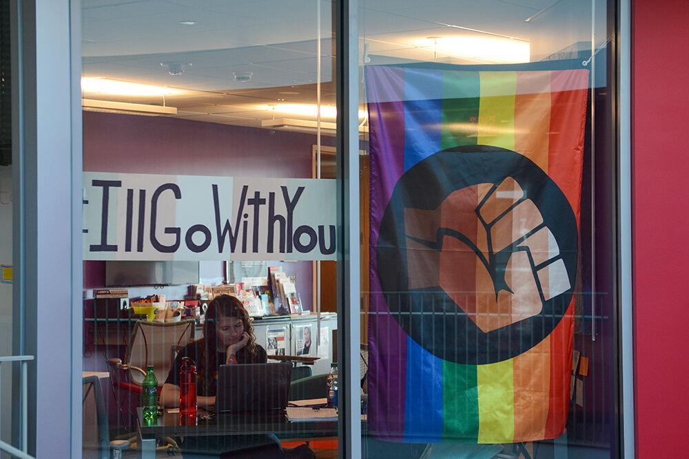 Anna Christopher, a second year graduate student studying social work, sits at the GLBT center in Talley Student Union on Tuesday, Nov. 20, 2018. The GLBT center is an active community for GLBT and allied students, staff, faculty and alumni.