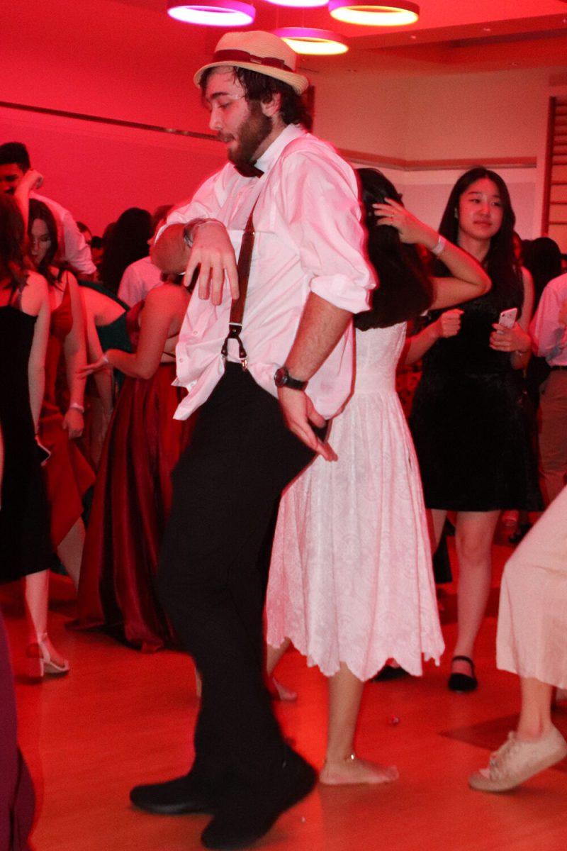 Lewis Stepp, a first-year studying education dances at the Red and White Ball in Talley Student Union on Saturday, Oct. 22, 2022.