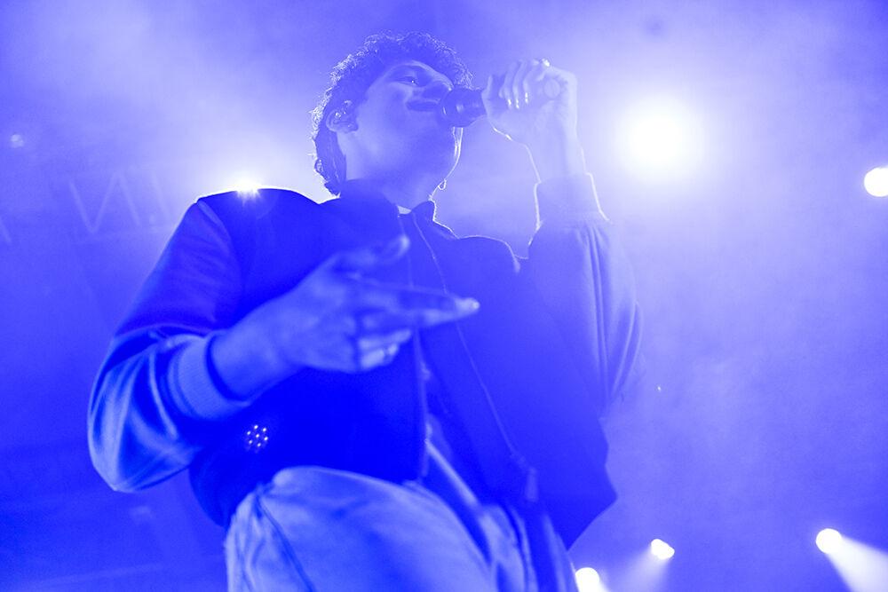 Omar Apollo performs at his concert on Sunday, Nov. 20, 2022 at the Ritz. Apollo performed songs such as "Endlessly" and "Evergreen."
