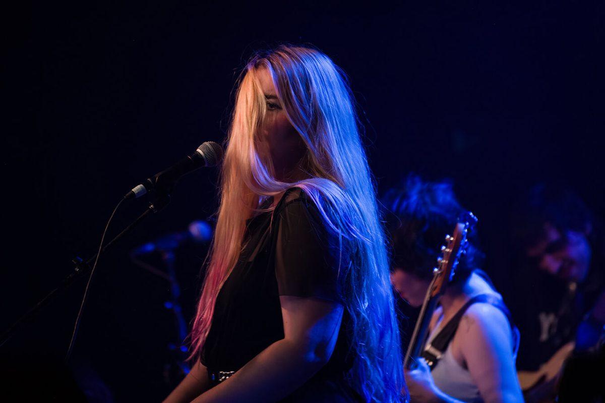Kelly Dugan of Daisy the Great performs "Time Machine" during their opener for The Happy Fits' concert at Cats Cradle on Tuesday Dec. 13, 2022. Daisy the Great has released two albums since 2016.