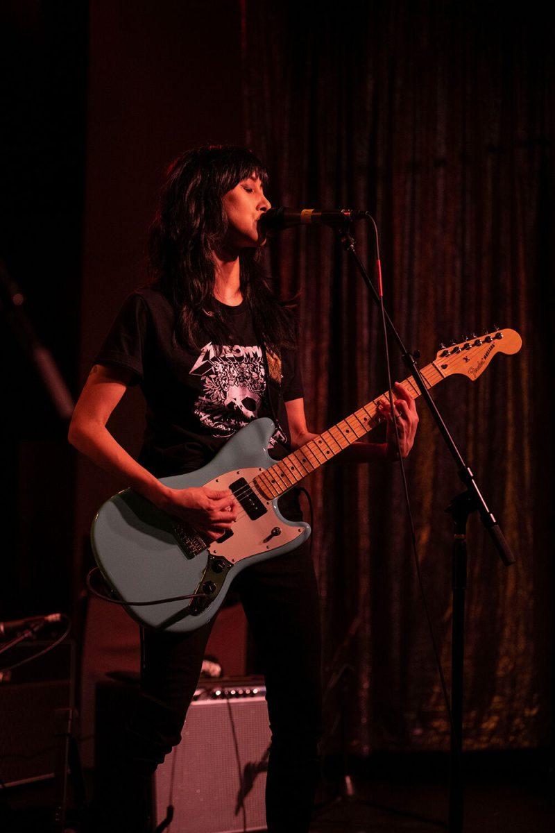 Lizzie Trouble of Teens in Trouble sings and plays guitar during the Double Barrel Benefit at Kings on Saturday, Feb. 4, 2023. Teens in Trouble has released three singles and one album.