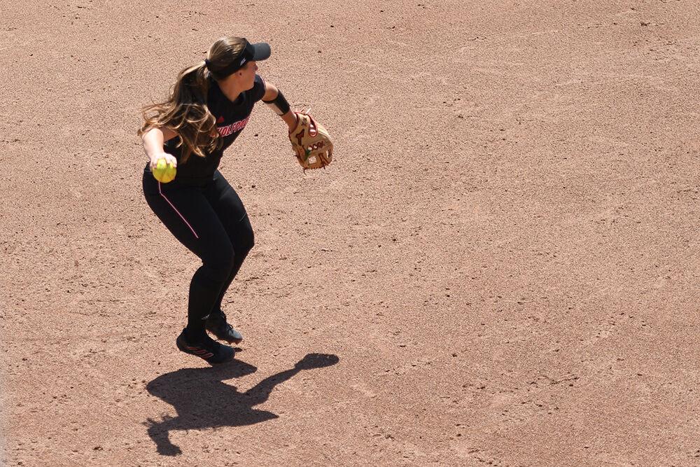 Fifth-year infielder Logan Morris prepares to throw the ball to first base during the game against Norfolk State on Wednesday, April 27, 2022 in Dail Softball Stadium. Morris hit a double in the game. NC State won the game versus Norfolk State 4-1.