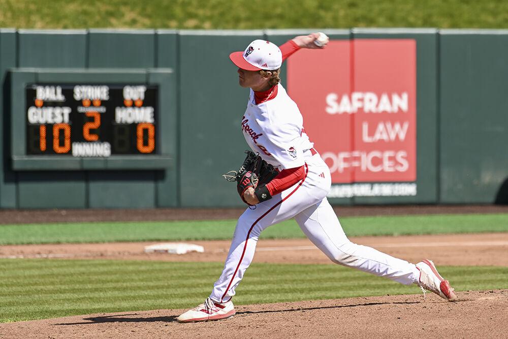 Freshman pitcher Andrew Shaffner prepares to pitch the ball during the game against Elon at Doak Field at Dail Park on Tuesday, March 14, 2023. Shaffner threw four innings, allowed only two hits and struck out five batters. NC State lost to Elon 14-6.