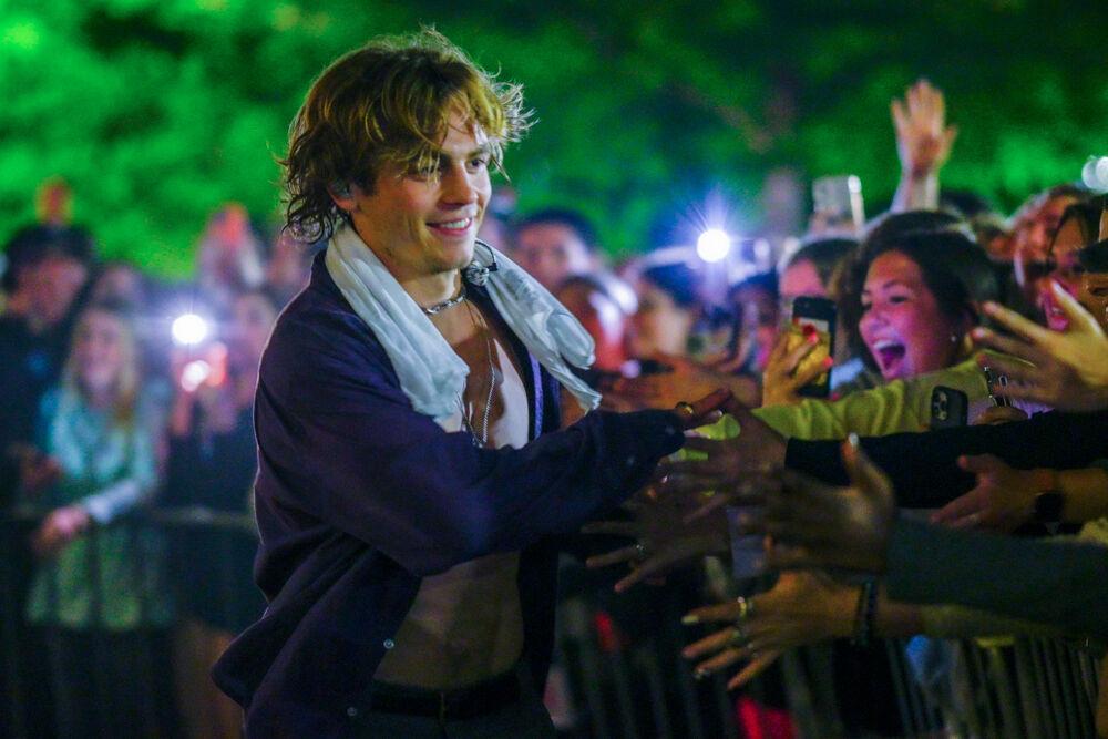 Ross Lynch greets fans after his performance at Wolfstock at Stafford Commons on Saturday, April 22, 2023. Ross Lynch performed alongside his brother Rocky Lynch at Wolfstock.