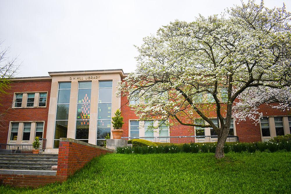 DH Hill Library on Thursday, March 26, 2020 on NC State University's main campus.