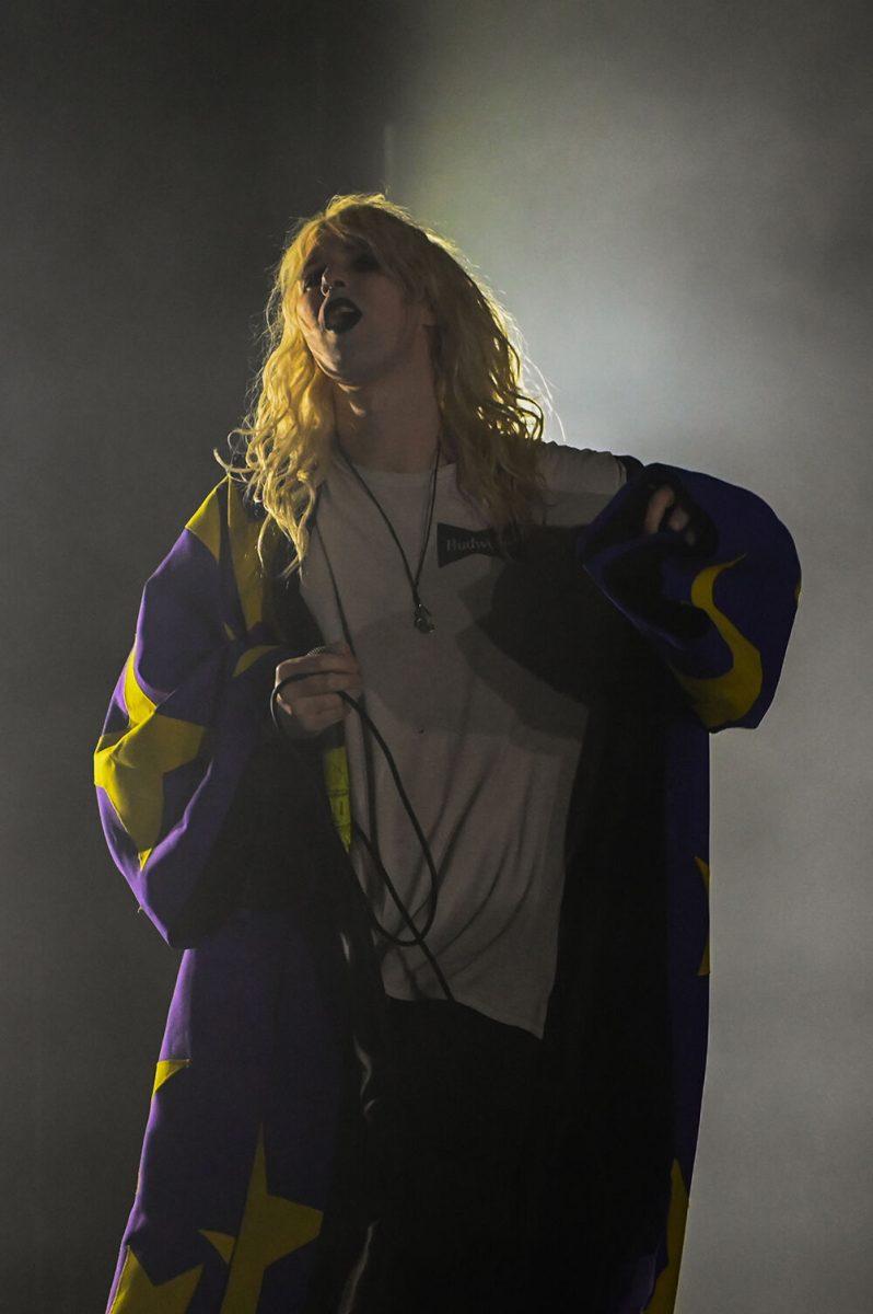 Laura Les, one half of 100 gecs sings at The Ritz - Raleigh on Tuesday, May 2, 2023. The concert, opened by Machine Girl had some of 100 Gecs biggest hits performed such as "money machine" and "hand crushed by a mallet."