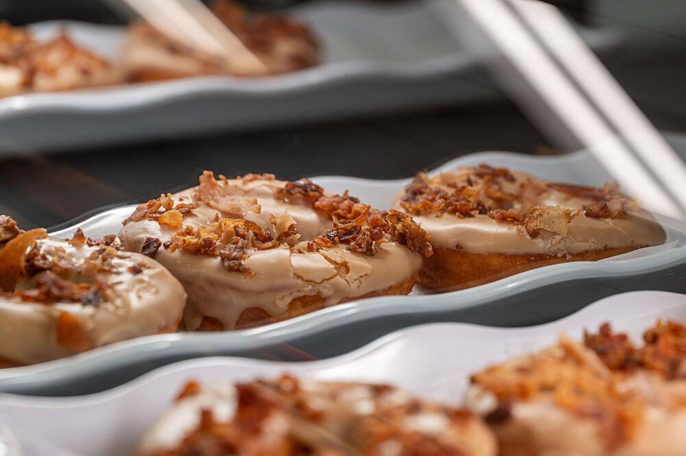 Duck Donuts pictured at Talley Student Union on Saturday, Aug. 26, 2023. Maple Bacon is one of the many flavors sold.