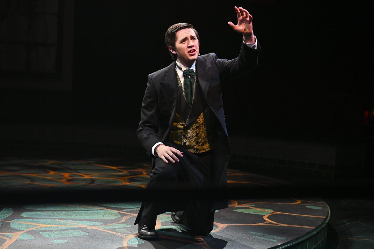 Jackson Lods, a fourth-year studying chemical engineering, performs as Dr. Henry Jekyll and Edward Hyde in the "Jekyll &amp; Hyde" musical in Stewart Theatre on Wednesday, Feb. 14, 2024. The musical was based on author Robert Louis Stevenson's novel, "The Strange Case of Dr. Jekyll and Mr. Hyde."