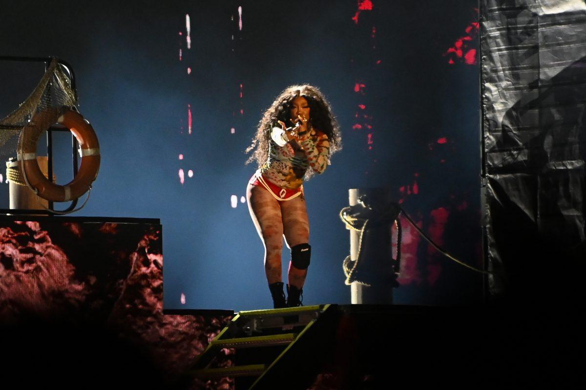 SZA performs during the Dreamville Festival at Dorothea Dix Park on Saturday, April 6, 2024. SZA was the main headliner of the first day. She played hits like "Kill Bill", "All The Stars" and "Garden (Say It Like Dat)".