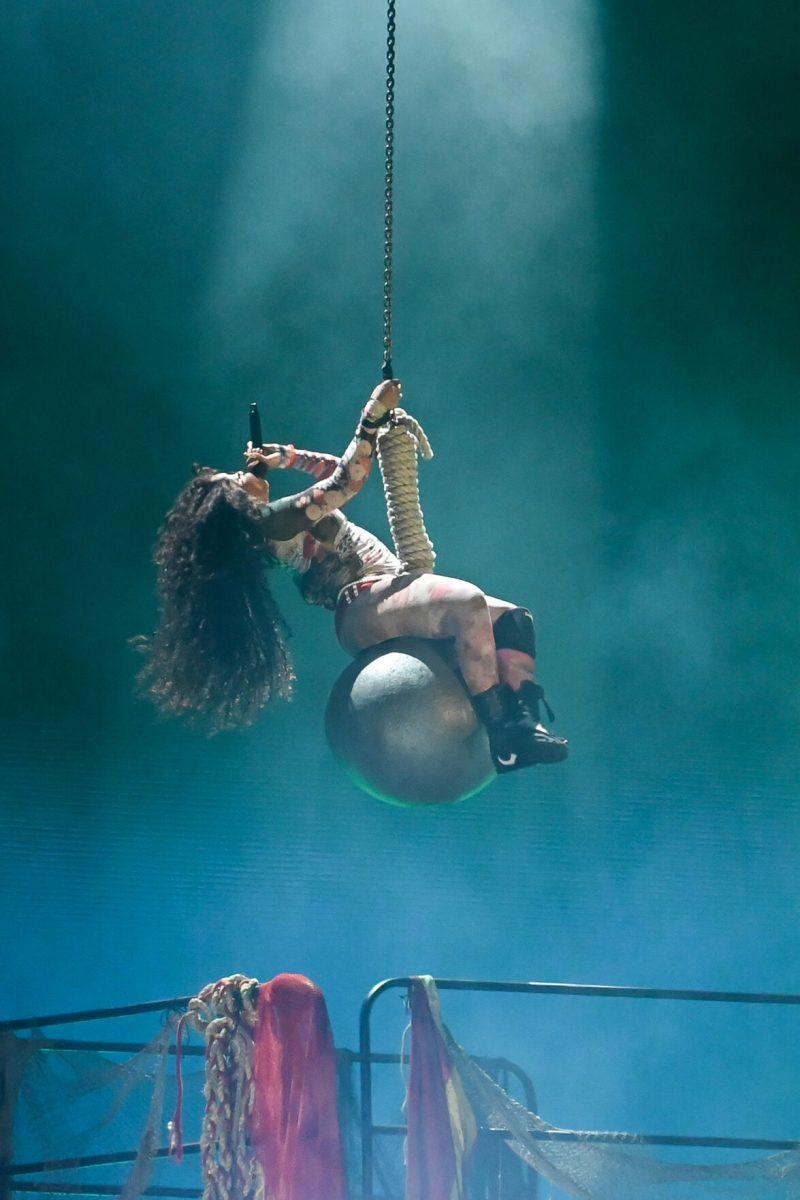 SZA performs during the Dreamville Festival at Dorothea Dix Park on Saturday, April 6, 2024. SZA was the main headliner of the first day. SZA's album SOS (2022) held the number one position on the Billboard 200 for a total of ten weeks, setting a new record for the highest streaming week for an R&amp;B album in the United States.