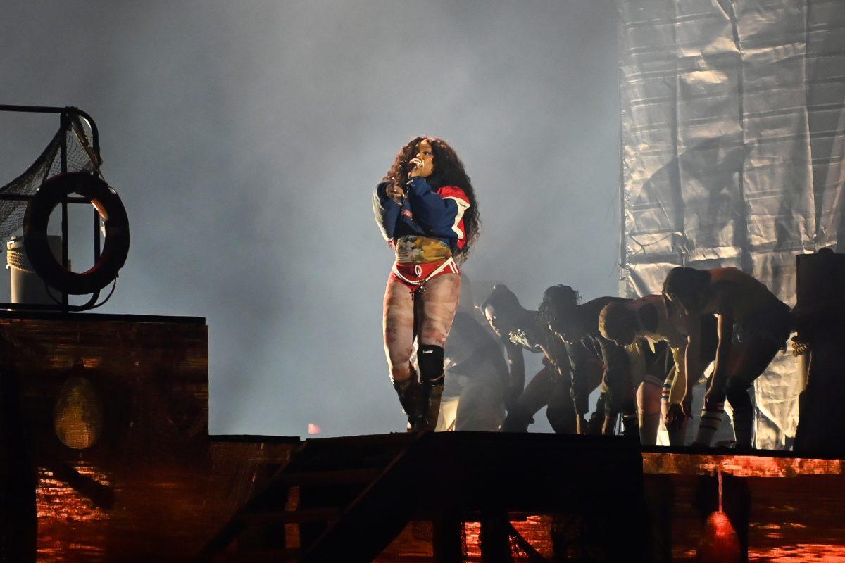 SZA performs during the Dreamville Festival at Dorothea Dix Park on Saturday, April 6, 2024. SZA was the main headliner of the first day. She played hits like "Kill Bill", "All The Stars" and "Garden (Say It Like Dat)".