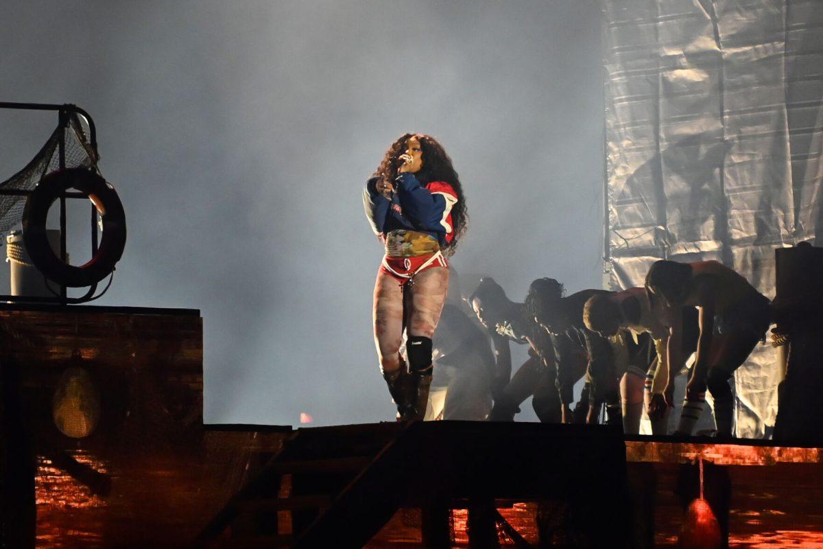 SZA performs during the Dreamville Festival at Dorothea Dix Park on Saturday, April 6, 2024. SZA was the main headliner of the first day. She played hits like "Kill Bill", "All The Stars" and "Garden (Say It Like Dat)".