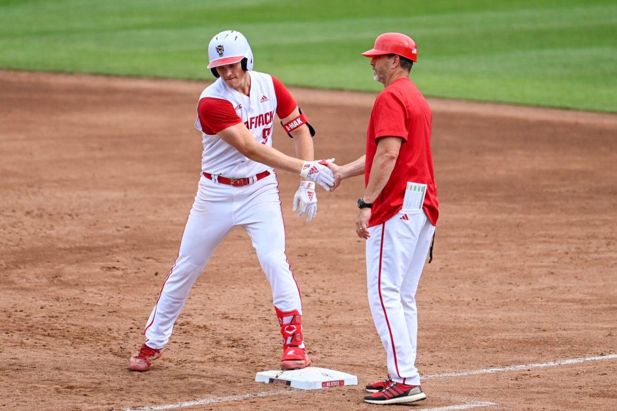 Graduate infielder Alec Makarewicz during the game against Wake Forest at Doak Field at Dail Park on Saturday, May 18, 2024. Makarewicz scored one run on two hits. NC State beat Wake Forest 9-6 and swept the series.