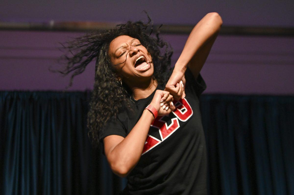 Makayla Richardson, a fourth-year studying business administration, performs during Back 2 School Jam in Talley Student Union on Monday, Aug.&#160;19, 2024. Back 2 School Jam is an event that welcomed students of color back to campus.
