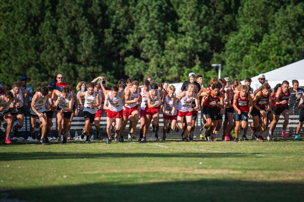 The NC State men's cross country team takes off during the Adidas XC Challenge at WakeMed Soccer Park on Friday, Sept. 20, 2024. The NC State men's team finished in second place with a total of 51 points.