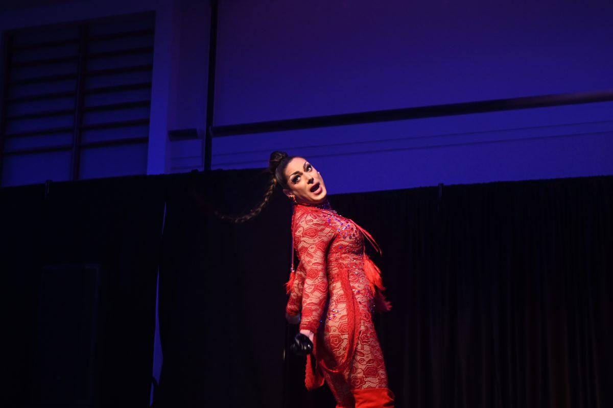 Drag queen Nadia Rain performs to "Body Mix" at Desserts and Drag in Talley Student Union on Thursday, Sept. 19, 2024. This event featured 4 drag performers from North and South Carolina.
