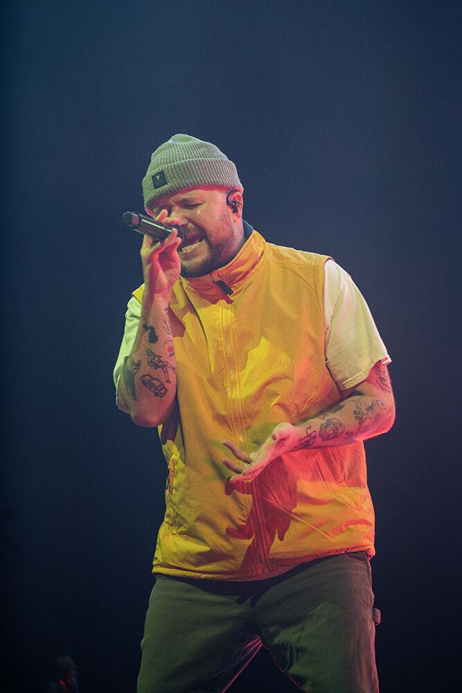 Quinn XCII sings during his concert at Red Hat Amphitheater on Friday, Oct. 25, 2024. Quinn XCII's current "All You Can Eat" tour is being performed to go along with his "Breakfast," "Lunch," and "Dinner" EPs.