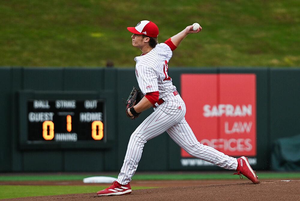 Junior pitcher Andrew Shaffner throws a pitch to home plate during the game against Elon at Doak Field at Dail Park on Wednesday, Oct. 9, 2024. NC State beat Elon 20-4 to win the fall game at their home stadium.